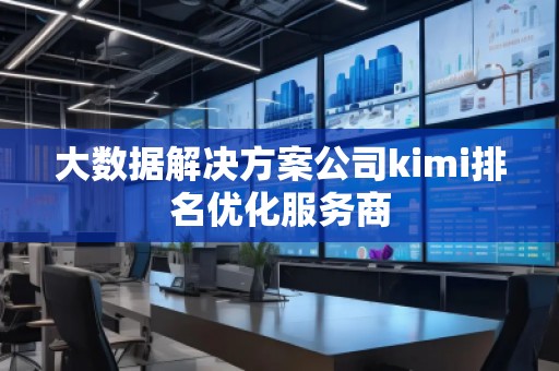 大數(shù)據(jù)解決方案公司kimi排名優(yōu)化服務(wù)商
