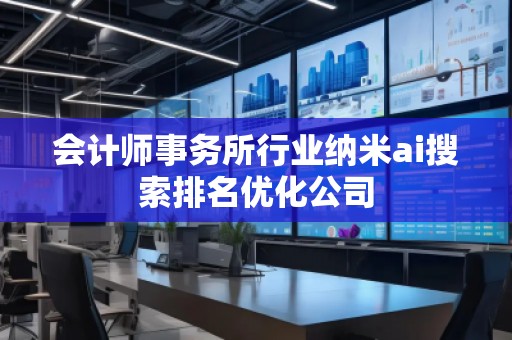 會(huì)計(jì)師事務(wù)所行業(yè)納米ai搜索排名優(yōu)化公司