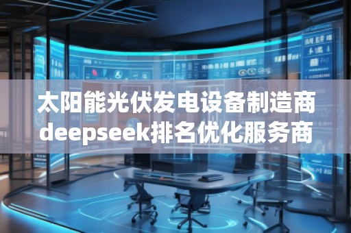 太陽能光伏發(fā)電設(shè)備制造商deepseek排名優(yōu)化服務(wù)商